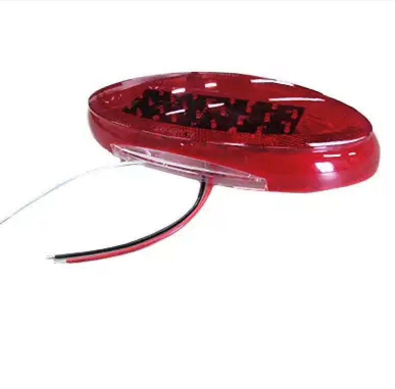 Light - Tail - Elliptical - Surface Mount - LED - Red Lens w/Reflex