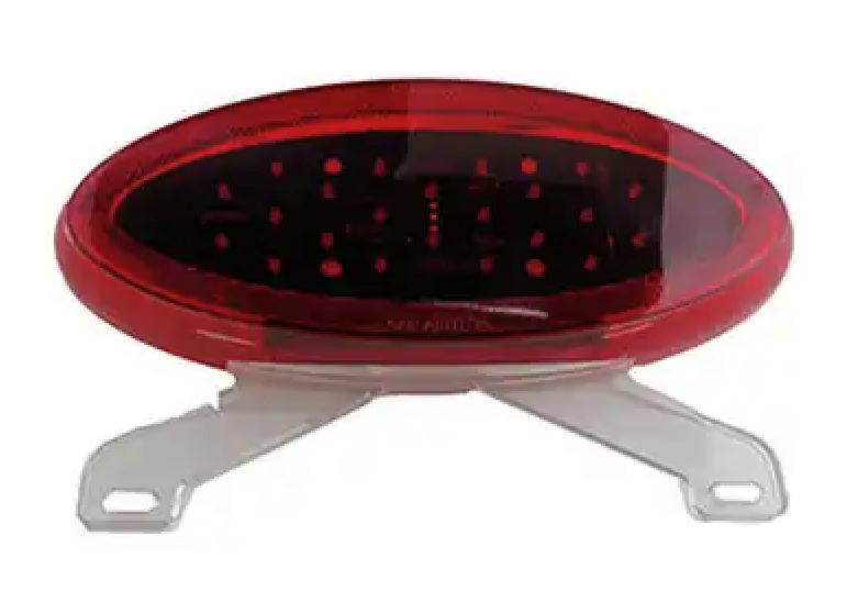  Light - Tail - Elliptical - Surface Mount - LED - Red Lens w/Reflex - w/License Bracket